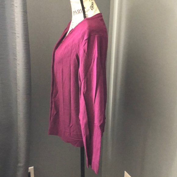 Gorgeous dark plum colored button up cardigan 1X - Picture 5 of 8